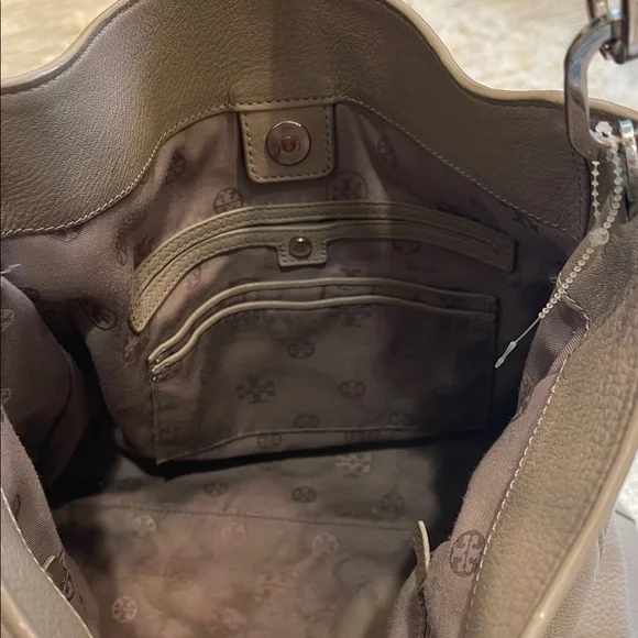 Tory Burch Taupe Leather Hobo Bag - Picture 7 of 7
